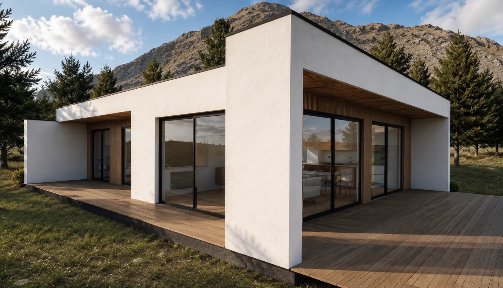 An architectural rendering of the dynamic Horizon T2 family villa.